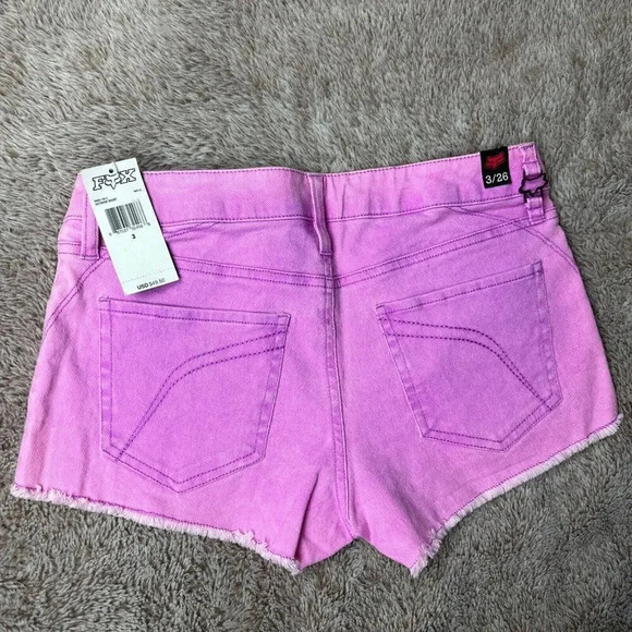 Fox Women's Outshine Cutoff Shorts Stretch Neon Lilac MSRP $49.50 Ne - Picture 4 of 16